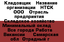 Кладовщик › Название организации ­ НТСК, ООО › Отрасль предприятия ­ Складское хозяйство › Минимальный оклад ­ 1 - Все города Работа » Вакансии   . Самарская обл.,Отрадный г.